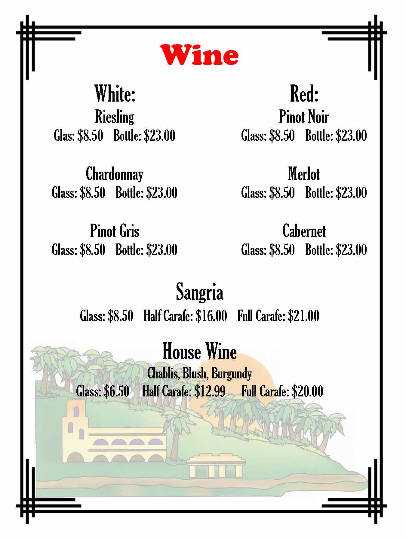 Drink Menu Page 4