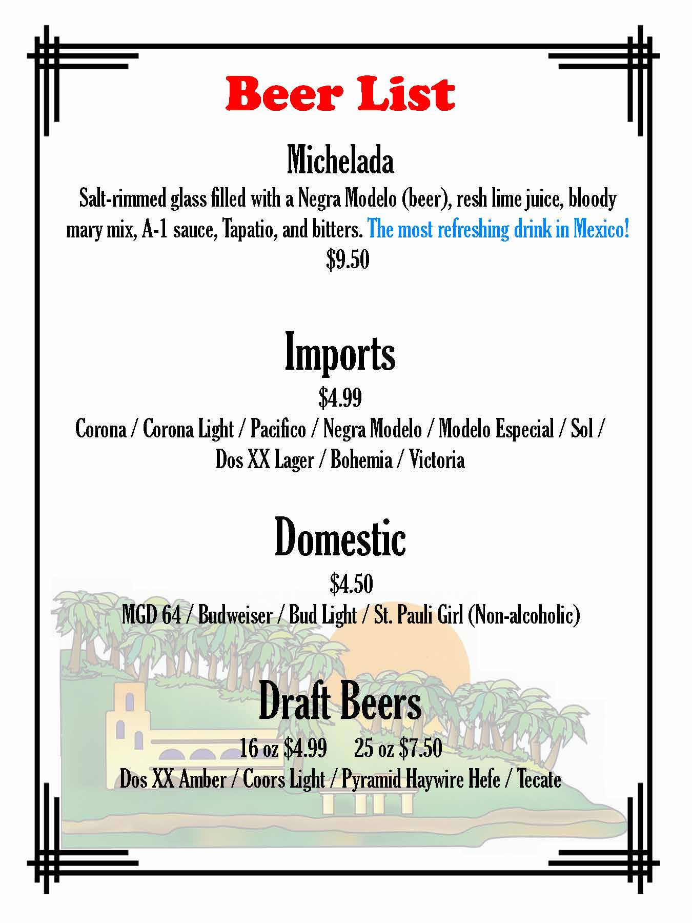 Drink Menu Page 6