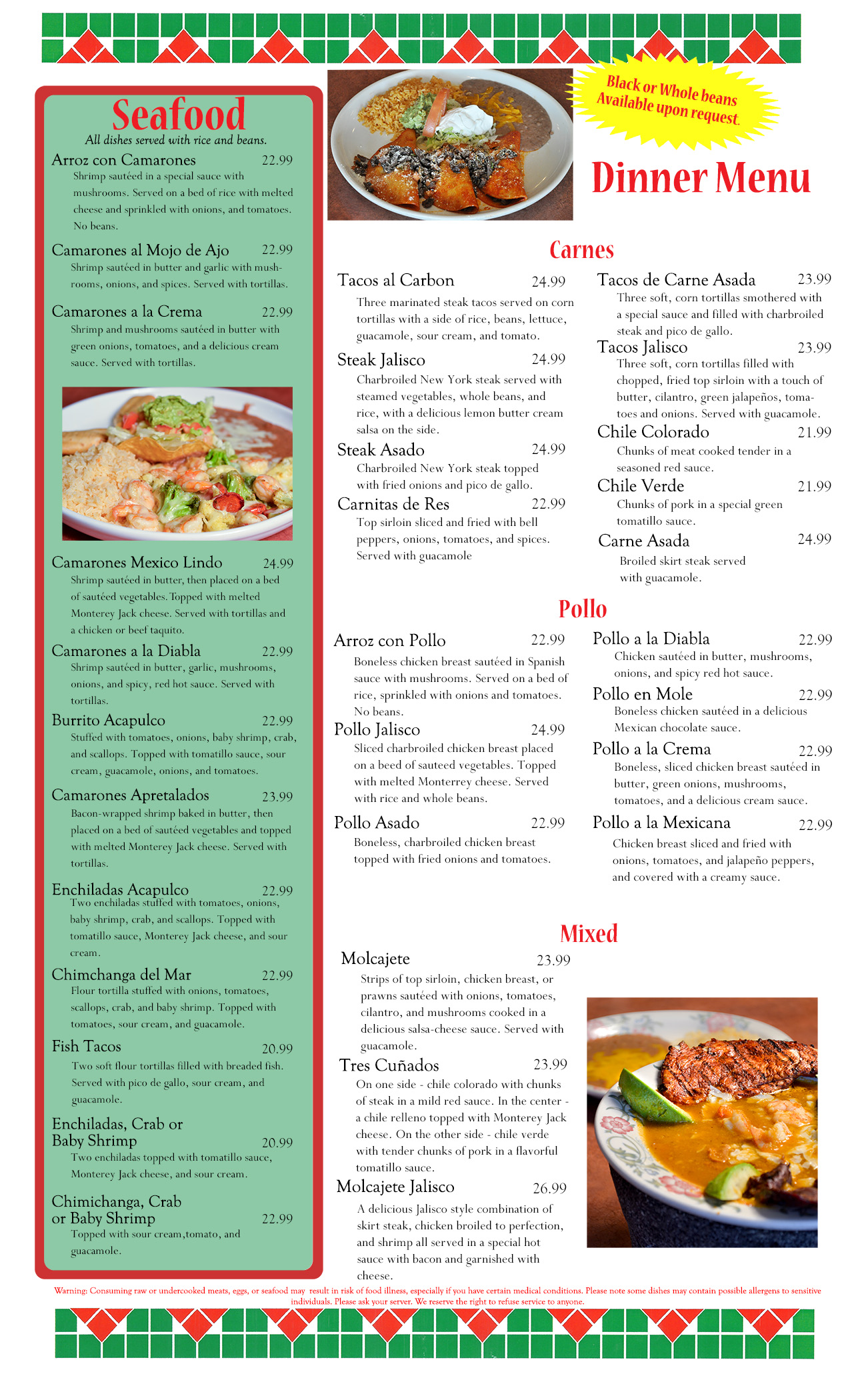 Menu Page 5